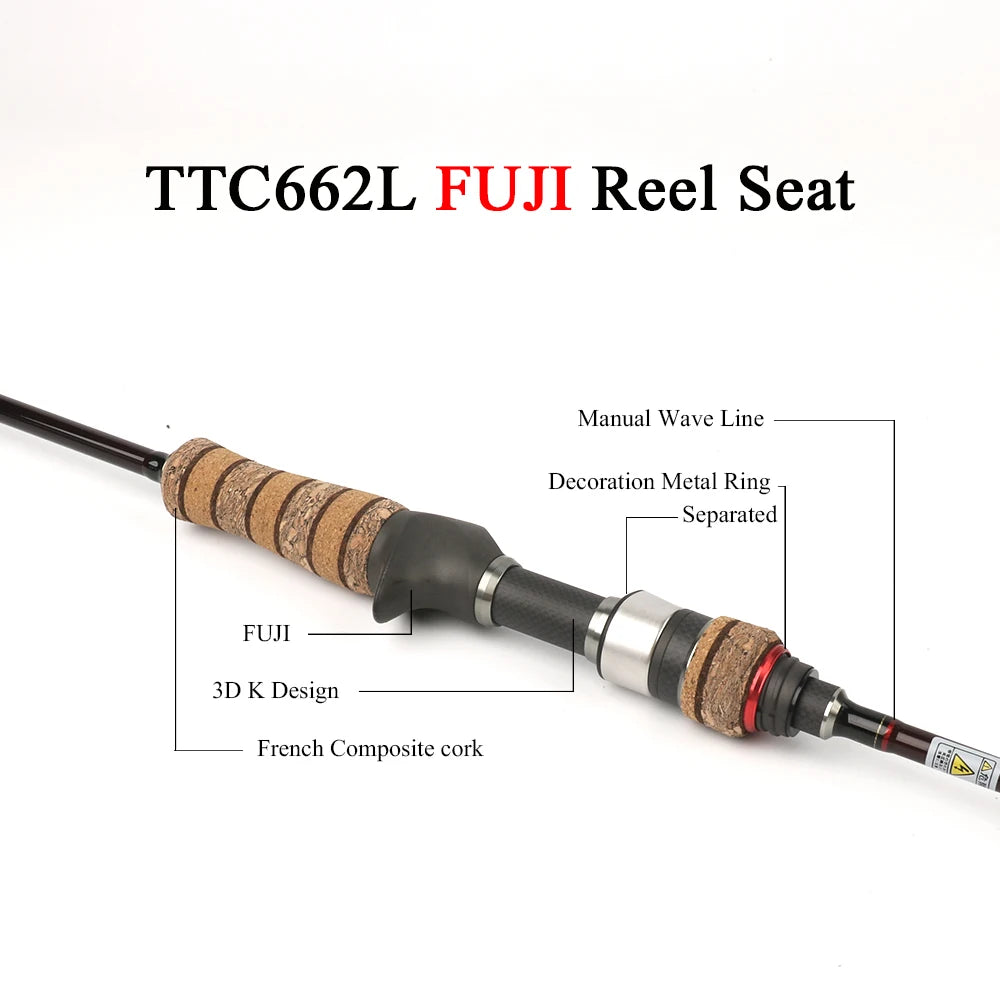 KUYING Teton L Light 6'6" Baitcasting Rod