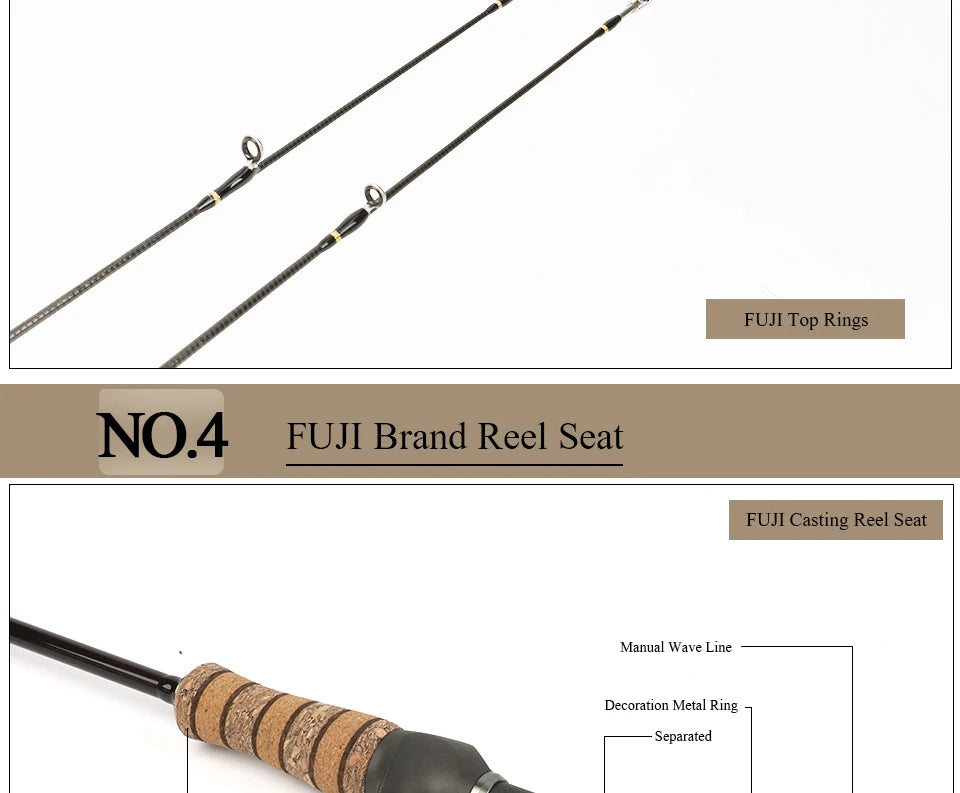 KUYING Teton L Light 6'6" Baitcasting Rod
