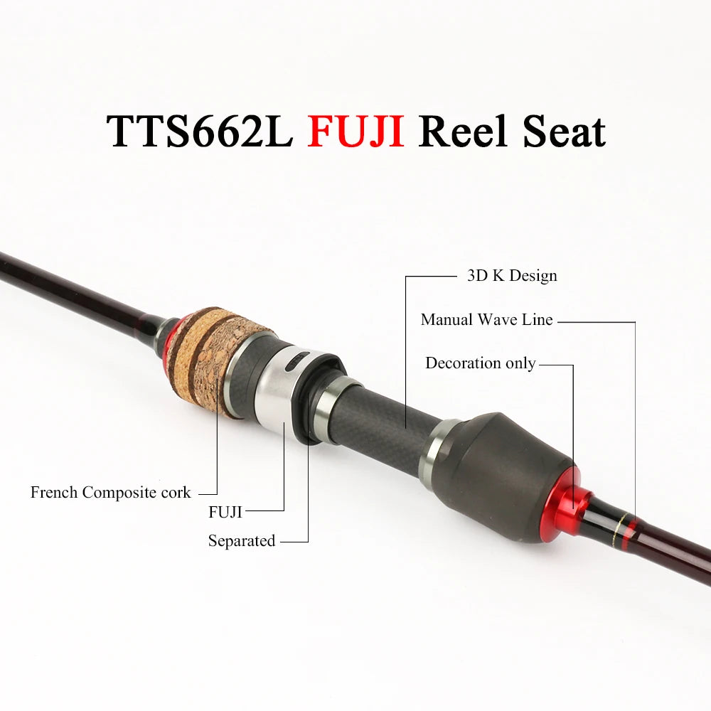 KUYING Teton L Light 6'6" Baitcasting Rod
