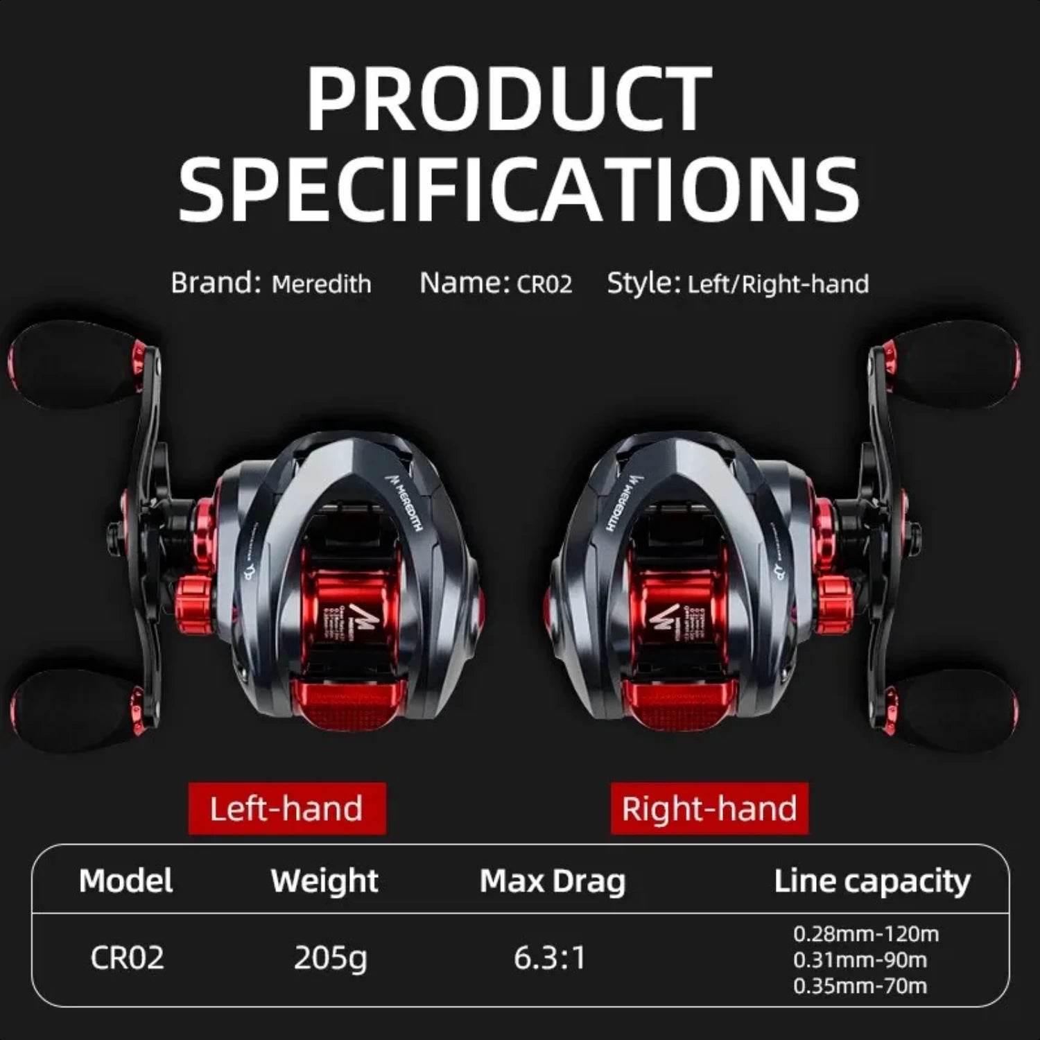 Fishing Reel CR 8kg Max Drag