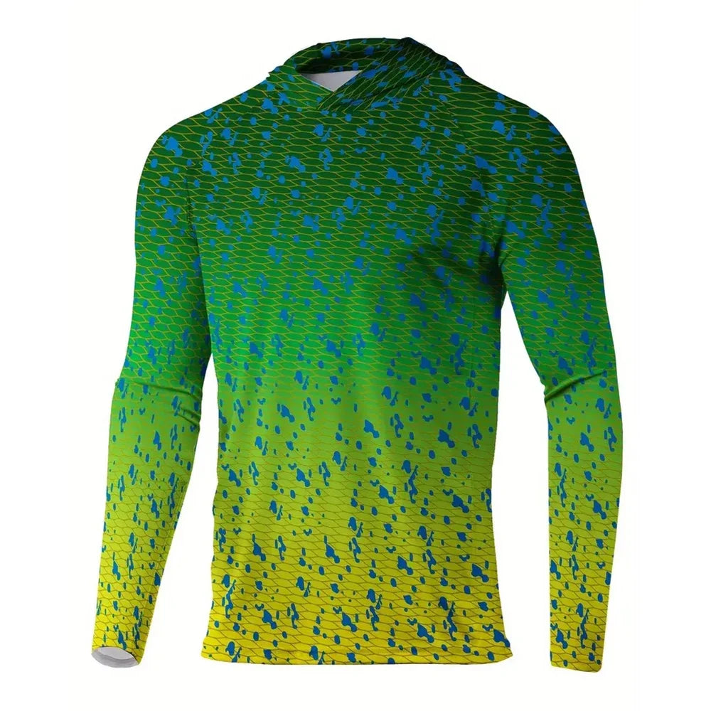 Men’s Sun Protection Hoodie T-Shirt UPF 50+