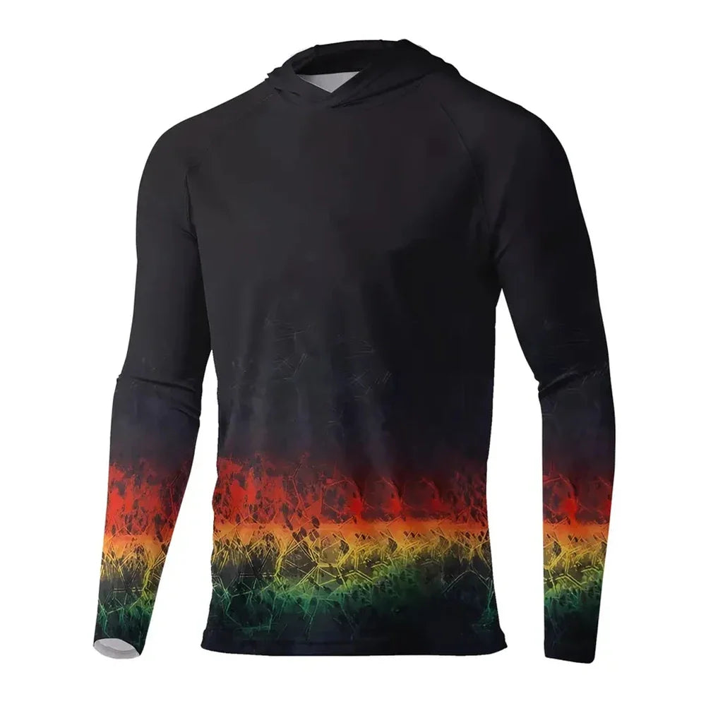 Men’s Sun Protection Hoodie T-Shirt UPF 50+