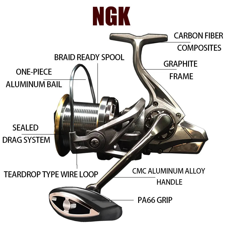 NGK Long Shot Surf Spinning Reel
