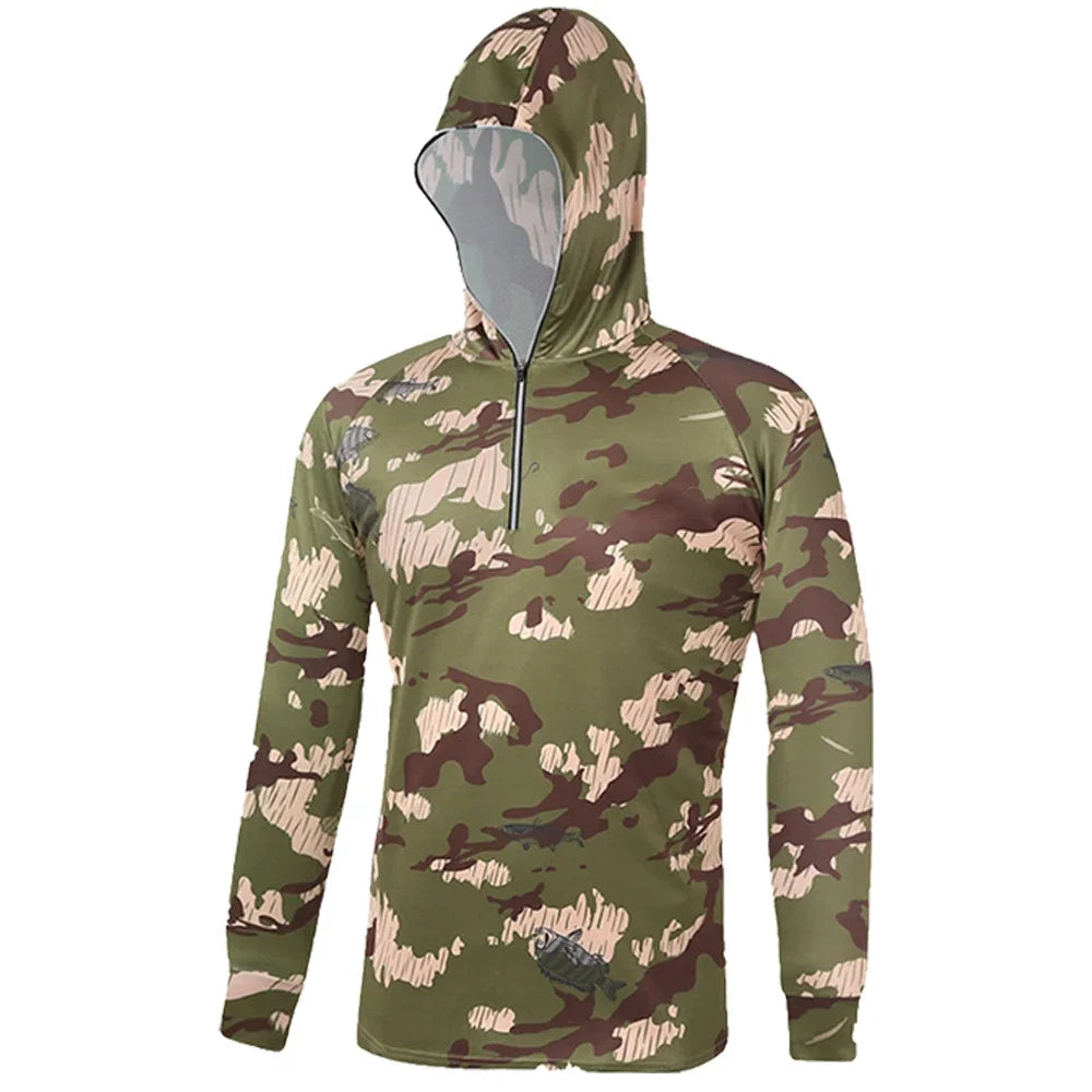 Fishing Jacket – Hooded, UV, Camouflage