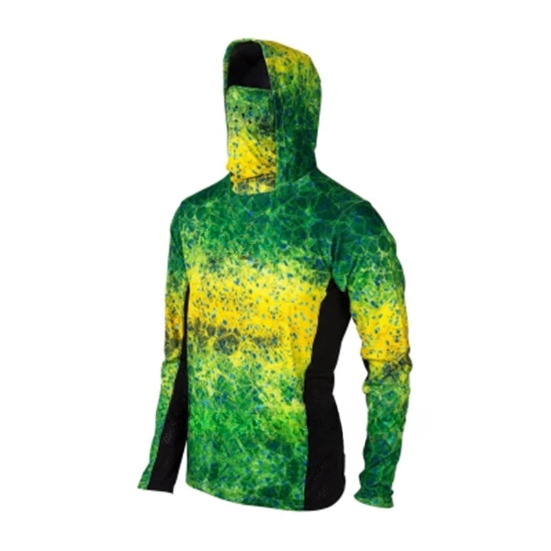Fishing Shirt UPF 50+ Hooded Face Cover