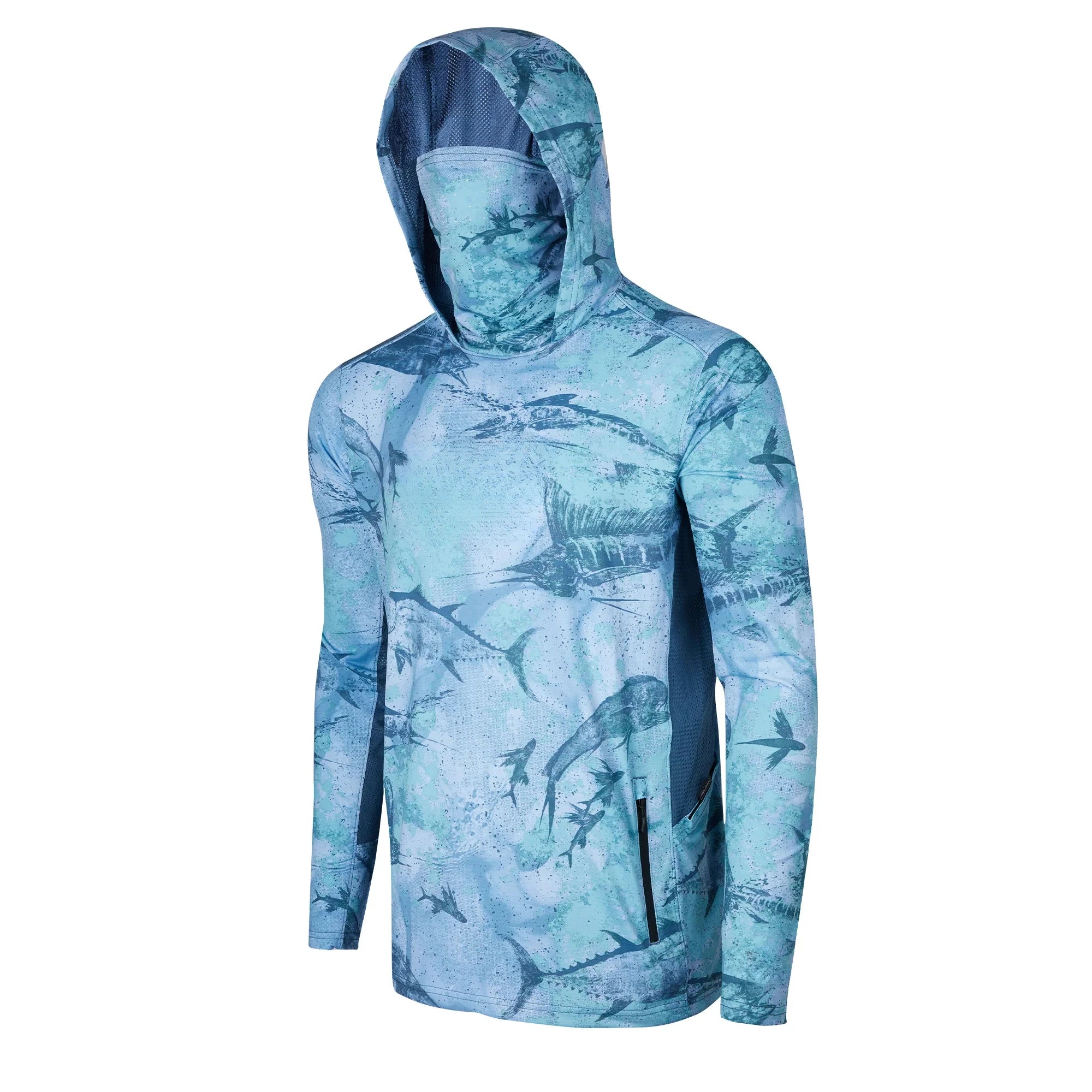 Fishing Shirt UPF 50+ Hooded Face Cover