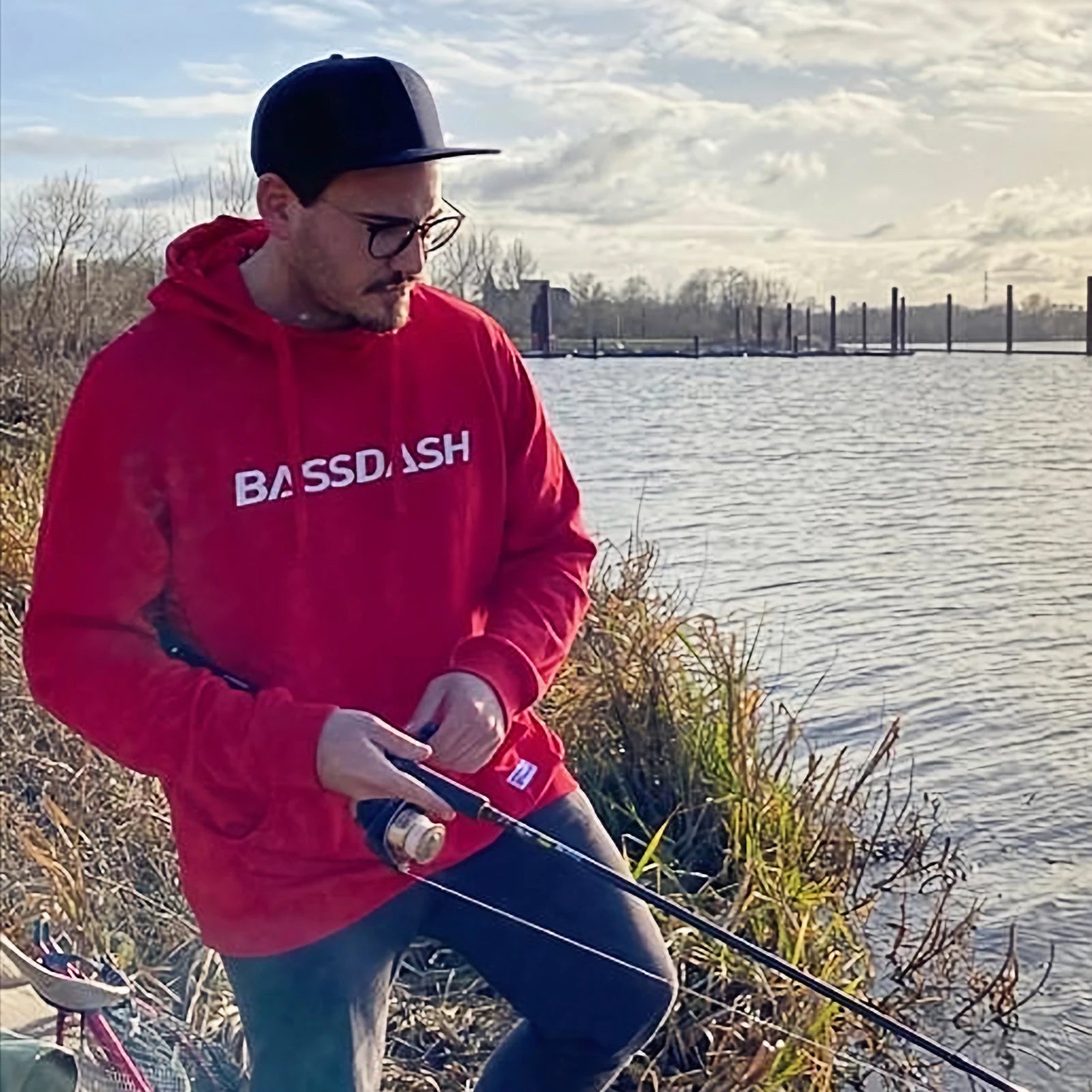 BASSDASH Men’s Cotton Hoodie Sweatshirt
