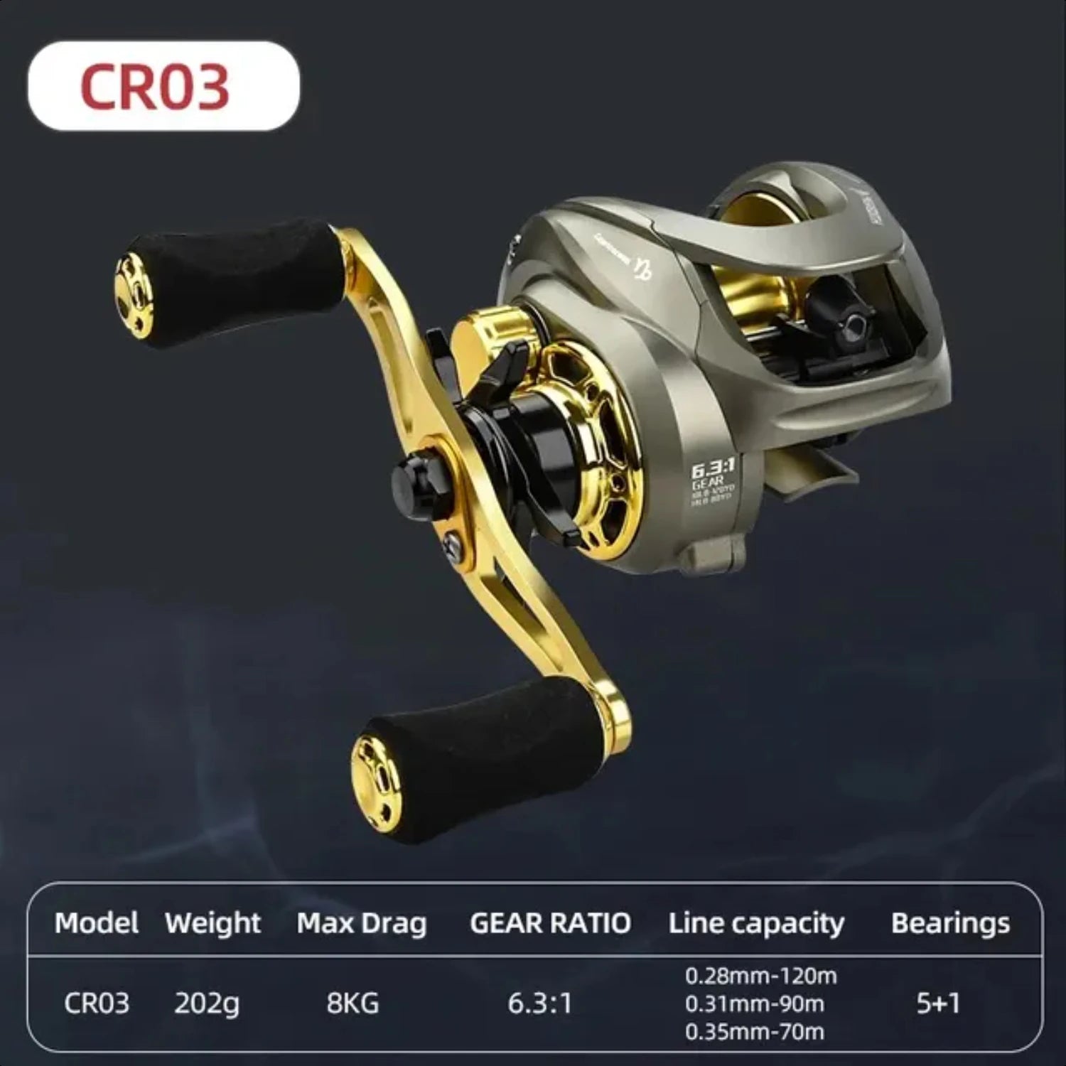 Fishing Reel CR 8kg Max Drag
