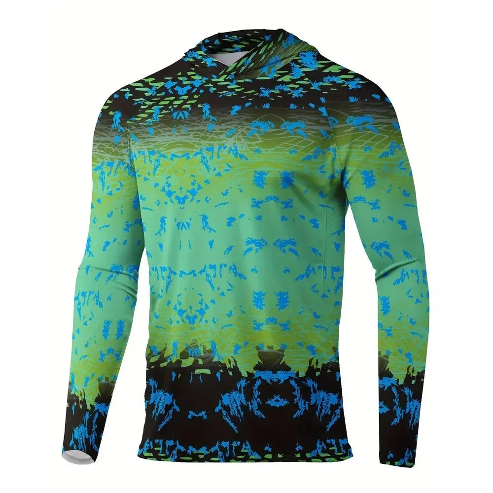 Men’s Sun Protection Hoodie T-Shirt UPF 50+