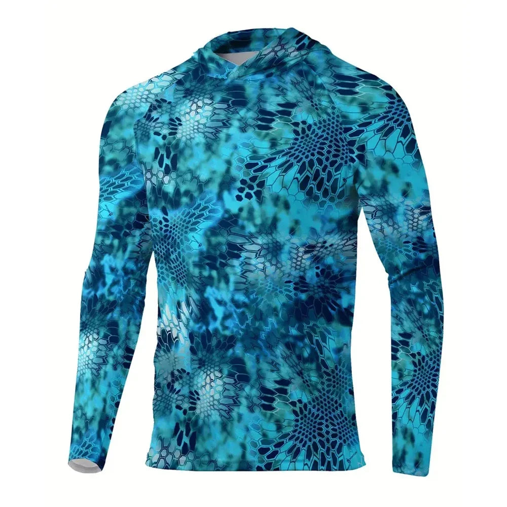Men’s Sun Protection Hoodie T-Shirt UPF 50+