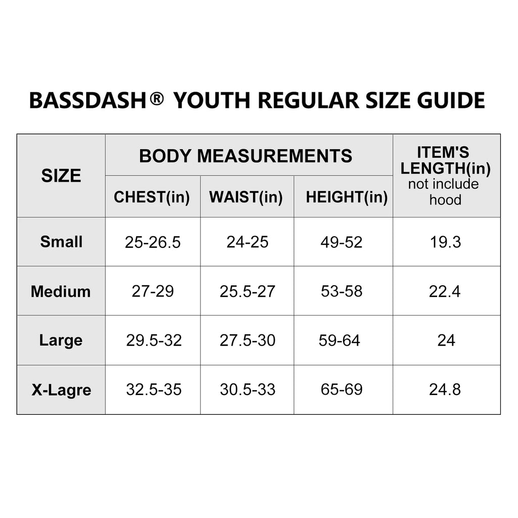 BASSDASH Youth UPF 50+ Fishing Hoodie