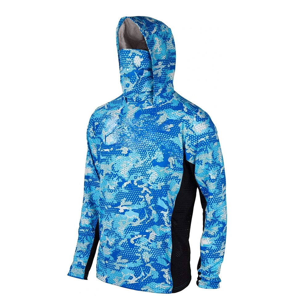 Fishing Shirt UPF 50+ Hooded Face Cover
