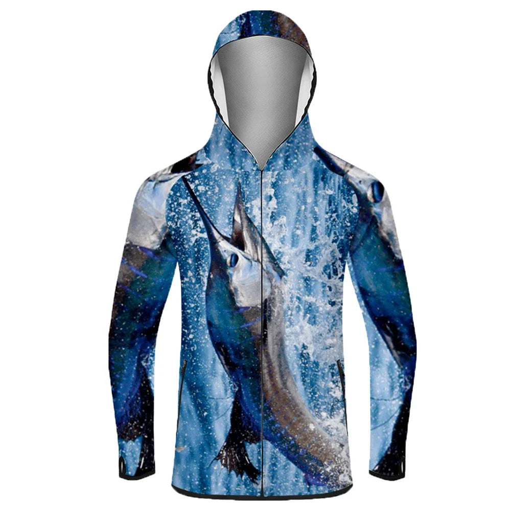 Fishing Jacket – Hooded, UV, Camouflage