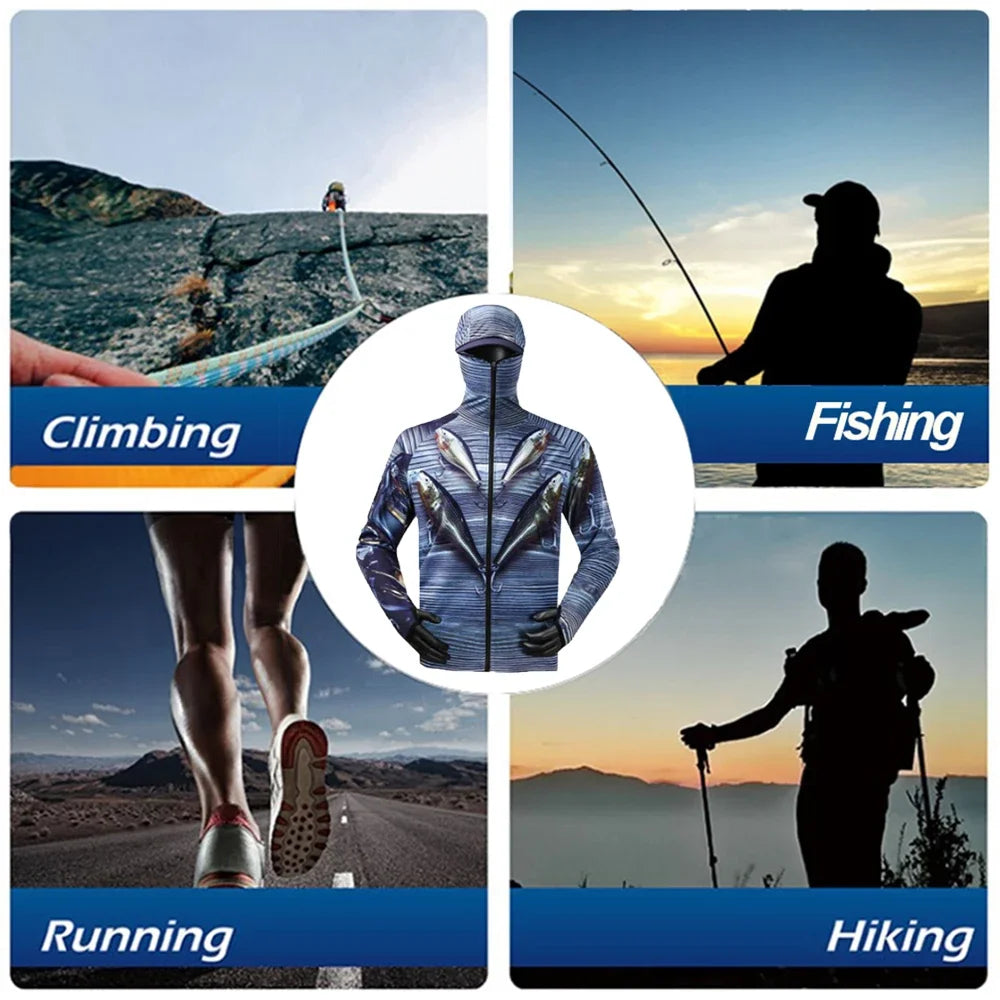 Fishing Jacket – Hooded, UV, Camouflage