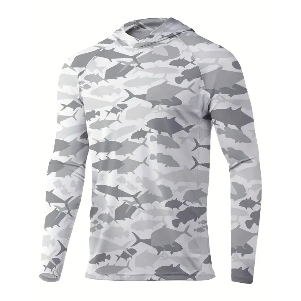 Men’s Sun Protection Hoodie T-Shirt UPF 50+
