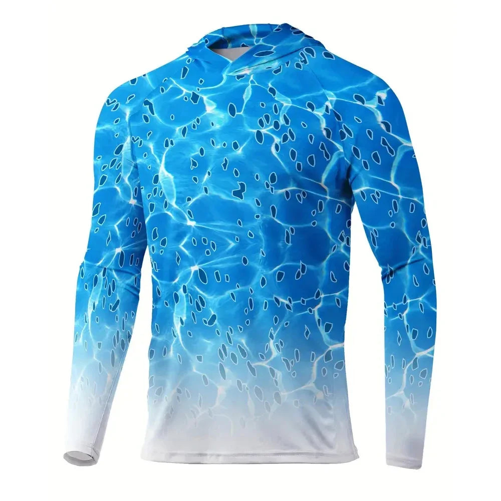 Men’s Sun Protection Hoodie T-Shirt UPF 50+