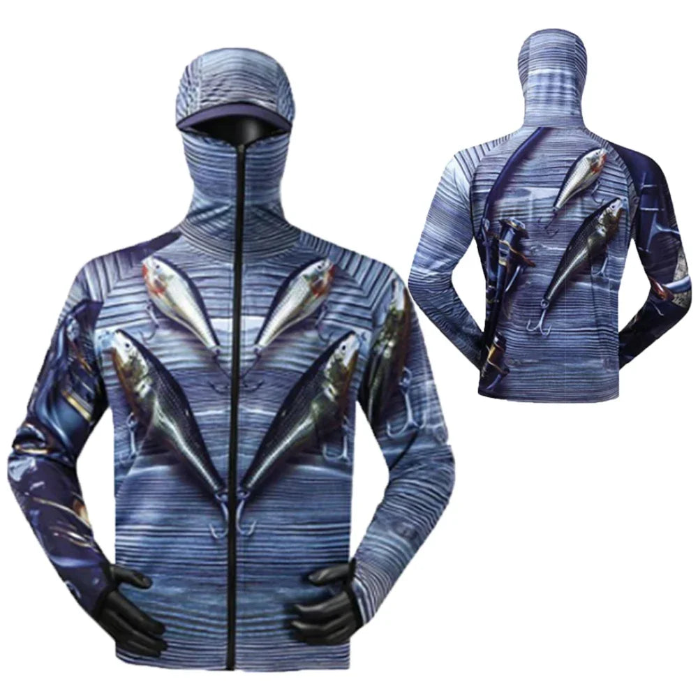 Fishing Jacket – Hooded, UV, Camouflage