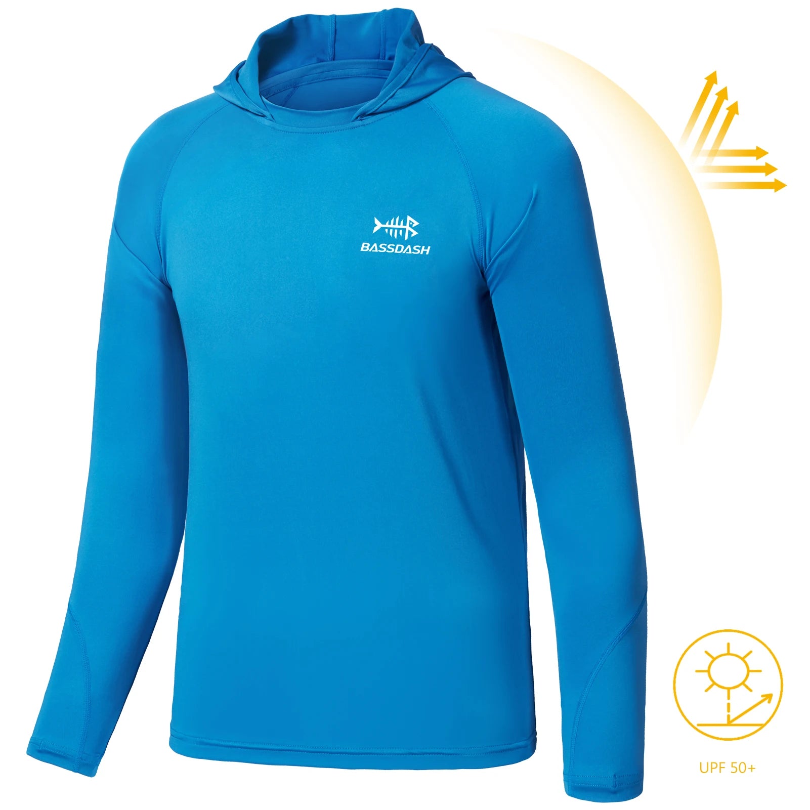 BASSDASH Youth UPF 50+ Fishing Hoodie